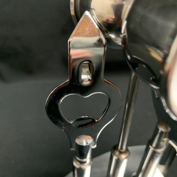 4pc bar set opener, tongs, strainer, and measuring jigger - Picture 9 of 9